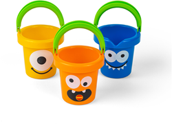 Gowi Spielzeug Eimer Funny Monster Buckets - 3er Set für Kinder