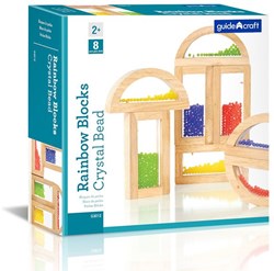 Guidecraft Regenbogen Bausteine Perlen Spielzeug - bunte Bauklötze