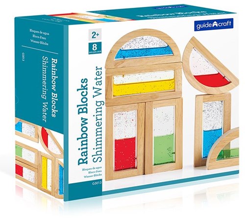 Guidecraft Regenbogen Bausteine Wasser bunt Lernspielzeug für Kinder