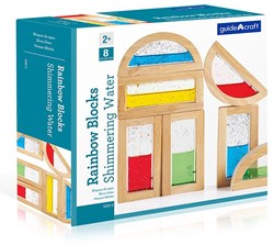 Guidecraft Regenbogen Bausteine Wasser bunt Lernspielzeug für Kinder