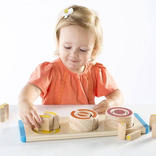 Guidecraft Lernspielzeug Kreisbrüche Holzspiel für Kinder