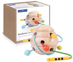 Guidecraft Bienenstock Lernspiel Fädelspiel mehrfarbig Karton
