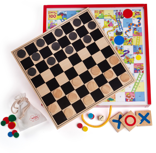 BigJigs Holz Spielekompendium klassisches Brettspiel Reisespiel-3