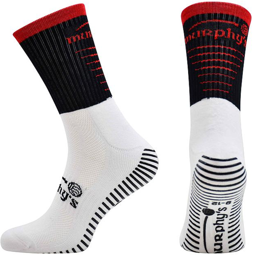 Murphy's Sportsocken Pro Mid Grip Junior Schwarz-Rot 3-5 Komfort