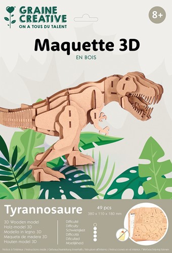 Graine Creative GC 3D-Modellset Holz T-Rex