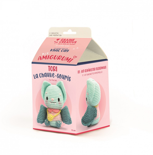 Graine Creative GC Amigurumi Häkelset Fledermaus 13 cm