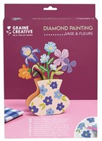 Graine Creative Diamond Painting Blumenvasen Set Blau Bastelpaket Dekoration
