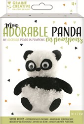 Graine Creative Bastelset Panda Pompon - DIY Tierpaket