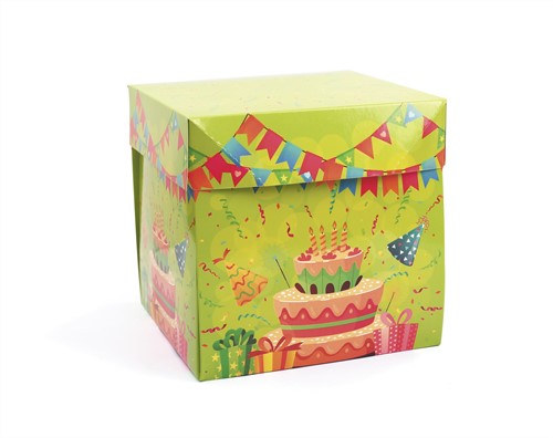 Graine Creative GC Karton Geschenkbox 15x15x15 cm Geburtstag
