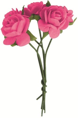 Graine Creative GC Paper Mini Roses 6 mm 10 Stück Rosa