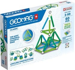 Geomag 272 Classic-42 Teile-Magnetisches Konstruktionsspielzeug für Kinder-Green Line-Lernspiel aus 100% Recyclingkunststoff