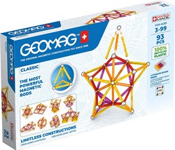Geomag 273 Classic-60 Teile-Magnetisches Konstruktionsspielzeug für Kinder-Green Line-Lernspiel aus 100% Recyclingkunststoff