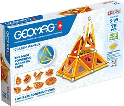 Geomag 472 - Classic Panels 78 Teile - Magnetisches Konstruktionsspielzeug für Kinder - Green Line - Lernspiel aus 1 Recyclingkunststoff