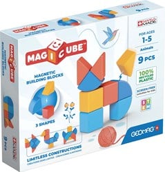Geomag Geomag Magicube Recycled 3 Shapes Animals 9 pcs