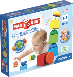 Geomag magnetische Bausteine Magicube recycelt 8 Stück Lernspielzeug