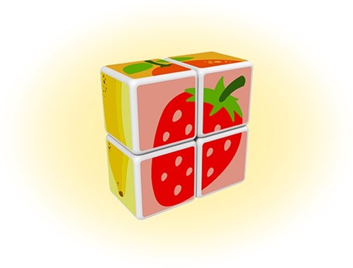 Geomag MagiCube Fruit magnetisches Bauset - Lernspielzeug für Kinder-2