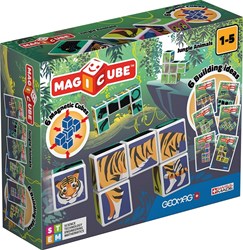 Geomag Magicube 145 - Jungle animals - 6 Magnetwürfel für Konstruktionen