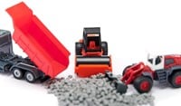 siku 6329, Geschenkset Straßenbau, Muldenkipper, Liebherr Radlader, Straßenwalze, Bewegliche Teile, Inkl. Granulat-3