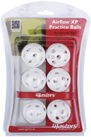 Masters Airflow Practice Balls (Pack of 6) - White -