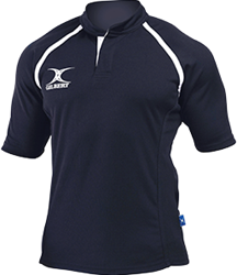 Gilbert Rugbyshirt Xact II dunkelblau - Junior Größe 128 Rugby