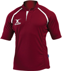 Gilbert Rugbyshirt Xact II Dunkelrot 3XL Sporttrikot Polyester