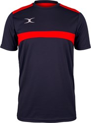 Gilbert Sport T-Shirt Photon Blau Rot Junior 11-12 Jahre - atmungsaktiv