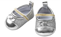 Heless Puppenballerinas gold Glitzer 30-34 cm Puppenschuhe-2