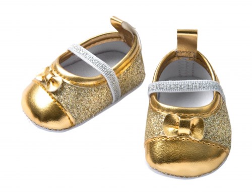 Heless Puppenballerinas gold Glitzer 30-34 cm Puppenschuhe-3