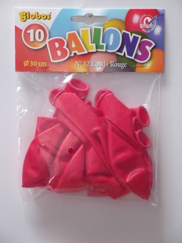 Globos 10 rote Luftballons in einer Tüte