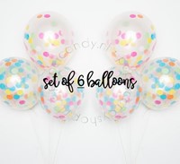 Globos 6 Konfetti-Luftballons im Beutel 2610