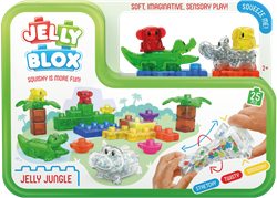 Goliath Bausteine Jelly Blox Jungle Set - sensorisches Spielzeug 25-teilig
