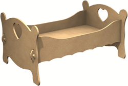 Gomille MDF-Bett Puppenmöbel 23x31x47 cm kreatives Spielzeug
