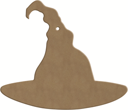 Gomille MDF Bastelfigur Hexenhut 17x15 cm Dekoration