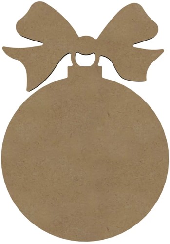 Gomille Gomille MDF-Figur 26 cm Weihnachtskugel mit Schleife