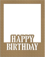 Gomille Gomille MDF Figur 57x72 cm Photobooth Rahmen Polaroid Happy Birthday