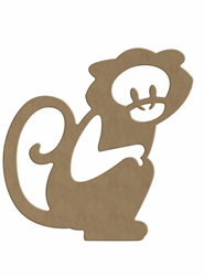 Gomille MDF Affenfigur - kreatives Bastelspielzeug Dekoration 21 cm