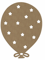 Gomille MDF Ballon mit Sternen - kreative Dekoration 29 cm