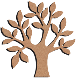 Gomille MDF Baum Basteldekoration 26 cm mehrfarbig