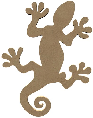 Gomille MDF Bastelfigur Gecko 26 cm Dekoration Spielzeug