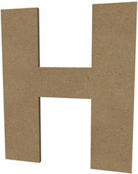 Gomille MDF Buchstabe H 20 cm - kreative Bastelunterlage Spielzeug