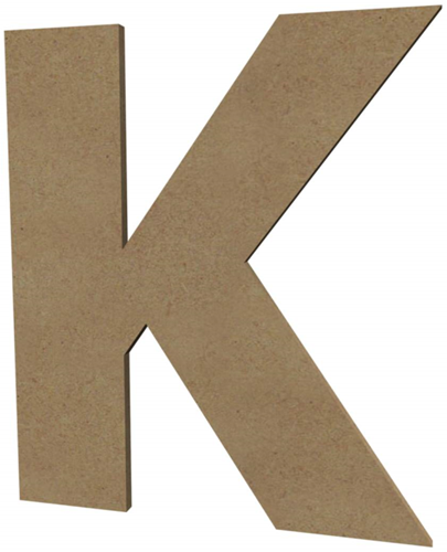 Gomille MDF Buchstabe K 20 cm Basteldekoration mehrfarbig