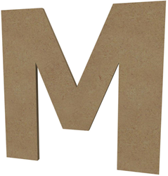 Gomille MDF Buchstabe M 20 cm - kreative Bastelunterlage