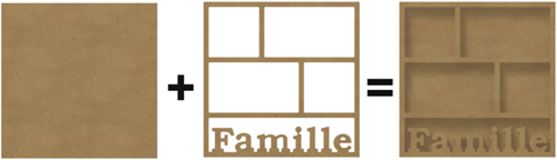 Gomille Gomille MDF-Rahmen Familie 30x30 cm