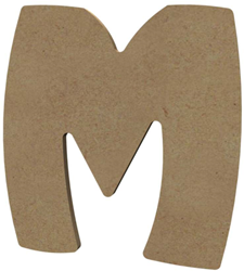 Gomille MDF Buchstabe M 15 cm Bastelmaterial Dekoration