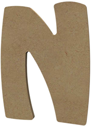 Gomille MDF Bastelbuchstabe - Buchstabe N 15 cm Dekoration