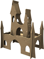 Gomille MDF Palast Bastelgebäude 34x51x61 cm Dekoration
