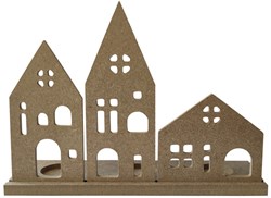 Gomille Kerzenhalter skandinavische Häuser Dekoration MDF mehrfarbig