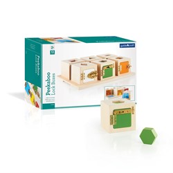 Guidecraft Peekaboo Schlossboxen - Lernspielzeug Set aus 6 Boxen