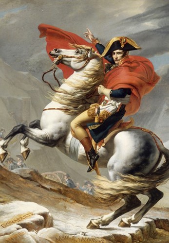 Grafika Jacques-Louis David: Bonaparte beim Überschreiten der Alpen am Großen Sankt Bernhard - 24 Teile