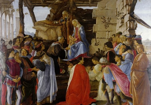 Grafika Sandro Botticelli: Adoration of the Magi (Zanobi Altar), 1475 - 12 Teile